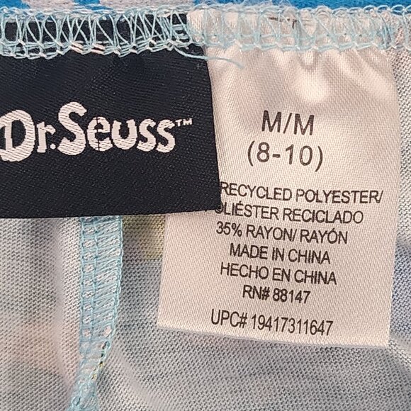 Dr. Seuss Seuss Blue Oh the Places You'll Go Poly Rayon Sleep Short Size M 8-10 - Picture 13 of 16